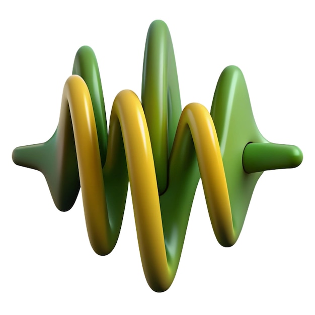 una espiral verde y amarilla con el número 7 en ella