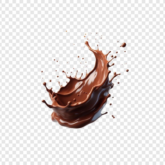 PSD esplissos de chocolate psd isolados em fundo transparente 3d rendering ilustração 3d