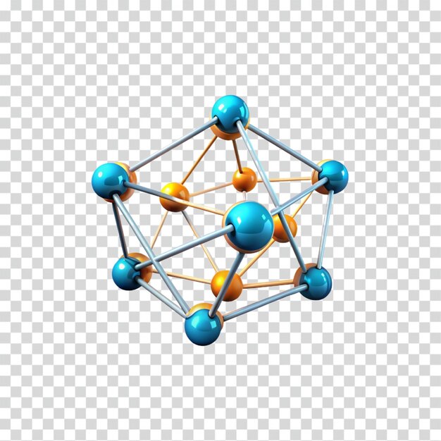 Esplorazione delle strutture molecolari Un modello 3D di atomi interconnessi