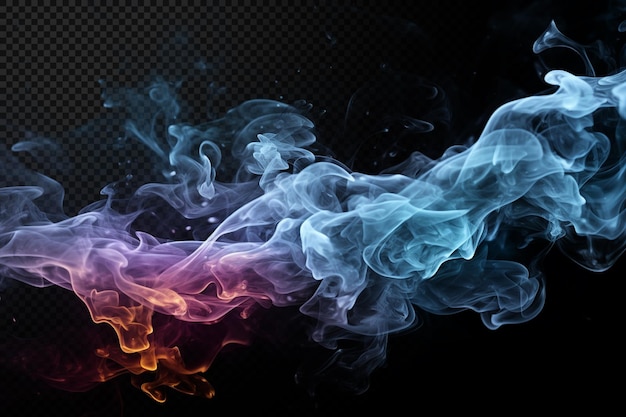 Esplosione di colore fumo su sfondo trasparente
