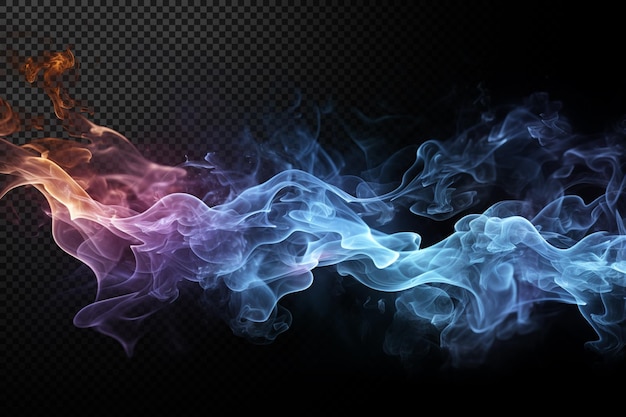Esplosione di colore fumo su sfondo trasparente