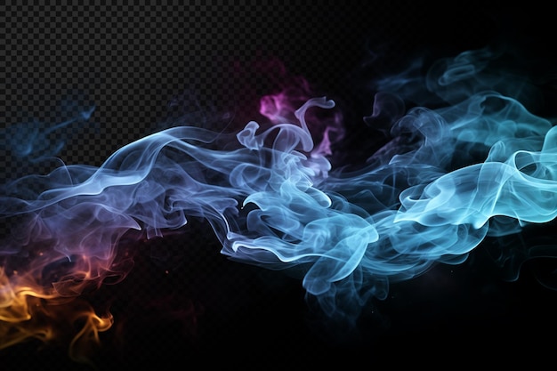 Esplosione di colore fumo su sfondo trasparente