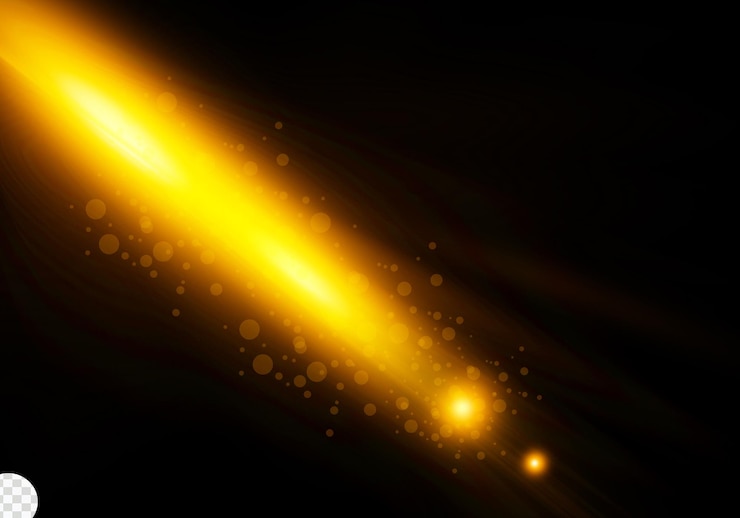 PSD esplosione di fascio di polvere dorata bokeh effetti di scintille di lente di sunburst