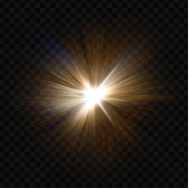 esplosione di luce incandescente
