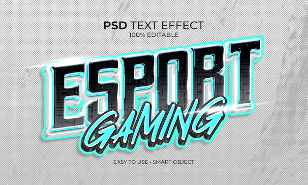 PSD esport gaming logo texteffekt