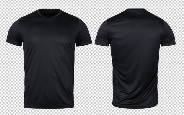 PSD esporte preto camisetas frente e verso modelo de mock-up para seu projeto