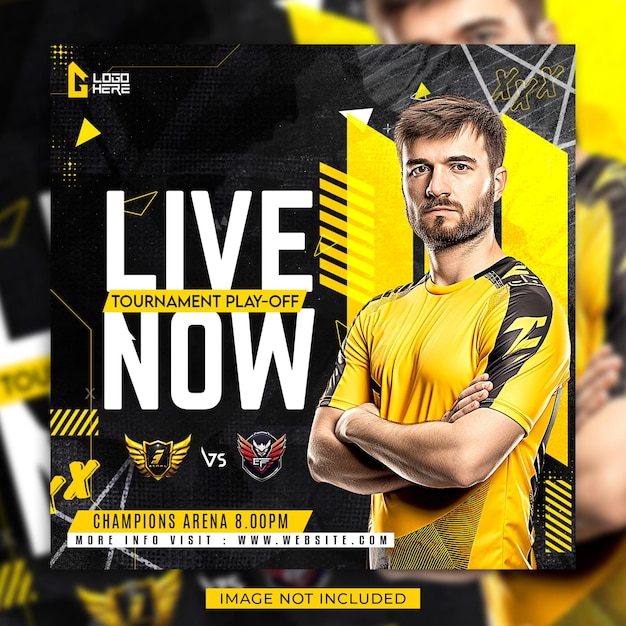 Esports-Match-Day-Gaming-Event-Social-Media- und Flyer-Vorlage
