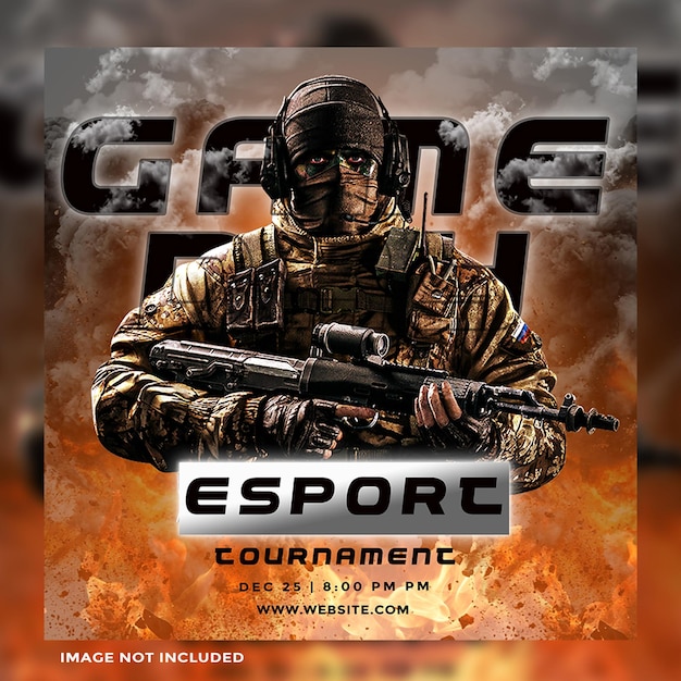 Esports-Matchtag-Gaming-Ereignis Social-Media-Post-Vorlage