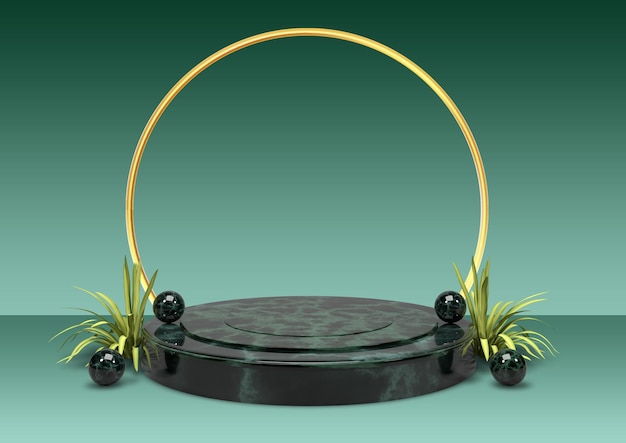 Esposizione del prodotto PSD sfondo podio 3d