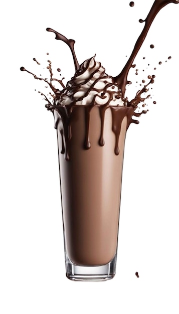 PSD espremimento de milkshake de chocolate
