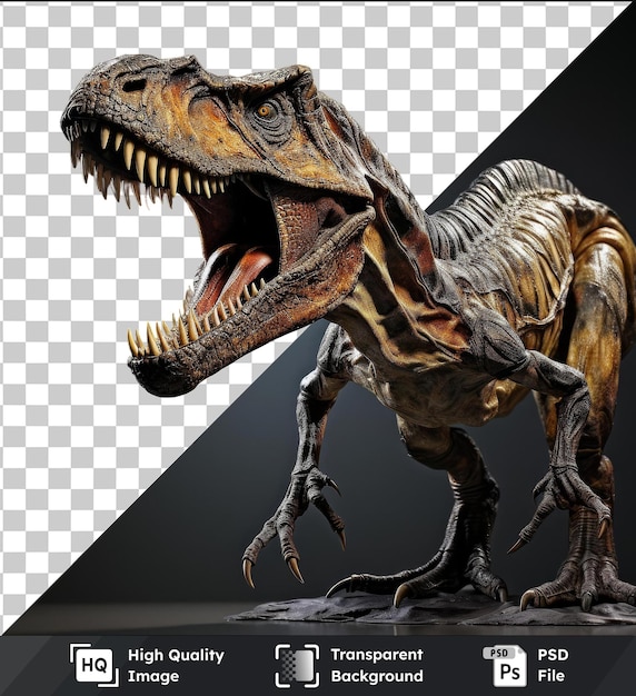 PSD esqueleto de dinossauro de paleontólogo com imagem psd transparente e fotográfica realista