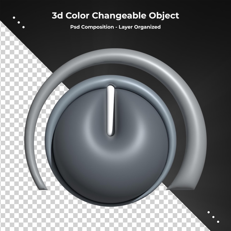 PSD esquema de inicio de renderizado 3d inicio de icono para el diseño de aplicaciones móviles web reiniciar símbolo 3d