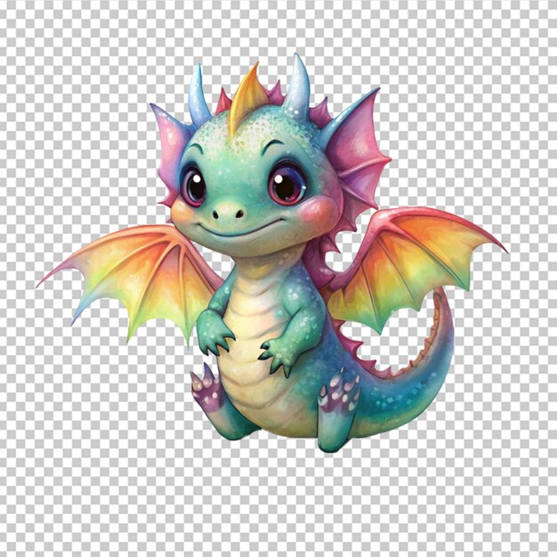 PSD c'est un bébé arc-en-ciel et un petit dragon.