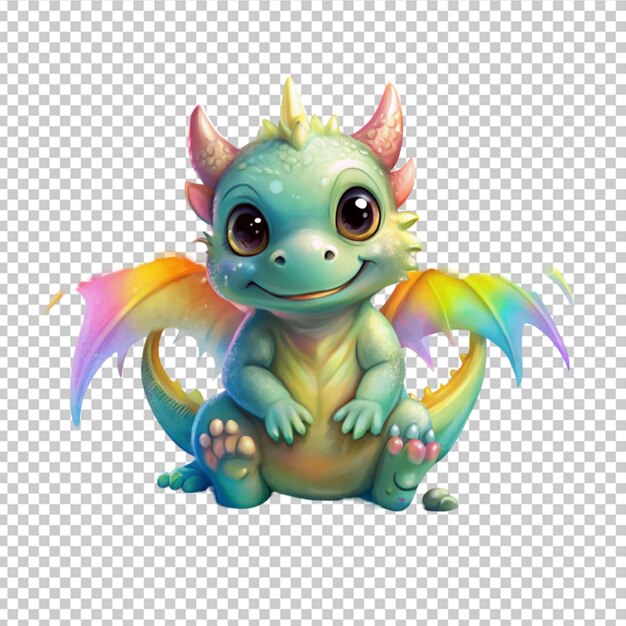 PSD c'est un bébé arc-en-ciel et un petit dragon.