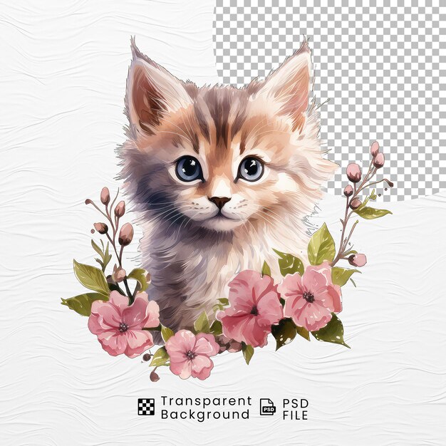 C'est Un Chat Floral Très Mignon