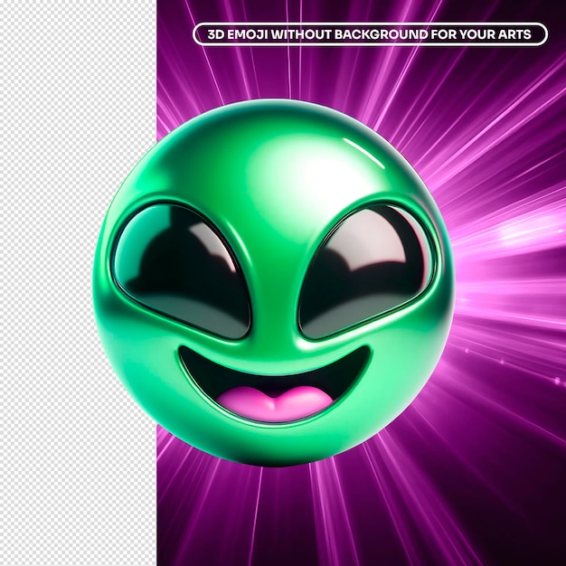 C'est un mignon emoji d'extraterrestre en 3D