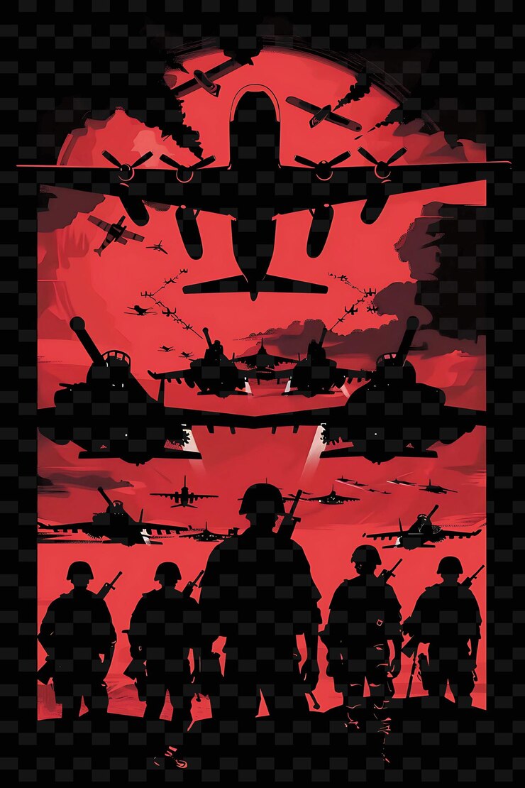 PSD establecimiento de la base militar con soldados y veteranos para el diseño de carteles de ilustración de electio flat