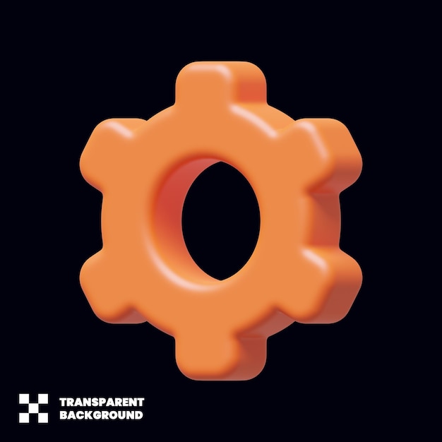 Establecimiento del icono de engranaje 3D