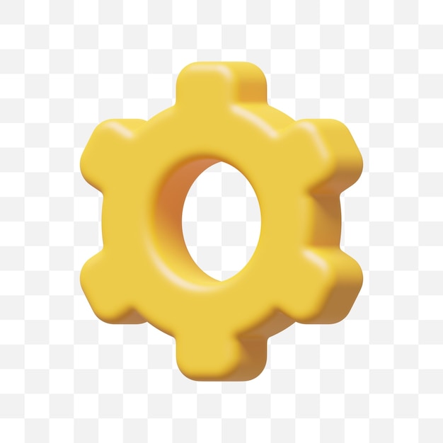 Establecimiento del icono de engranaje 3D