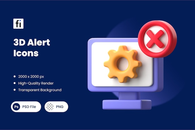 Establecimiento de iconos de alerta 3D