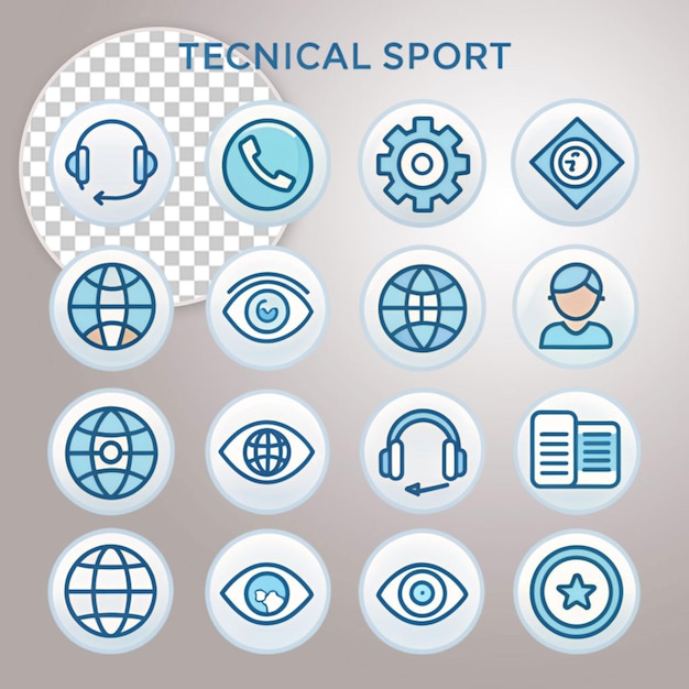 Establezca el signo del icono del globo con un diseño vectorial simple en un fondo transparente