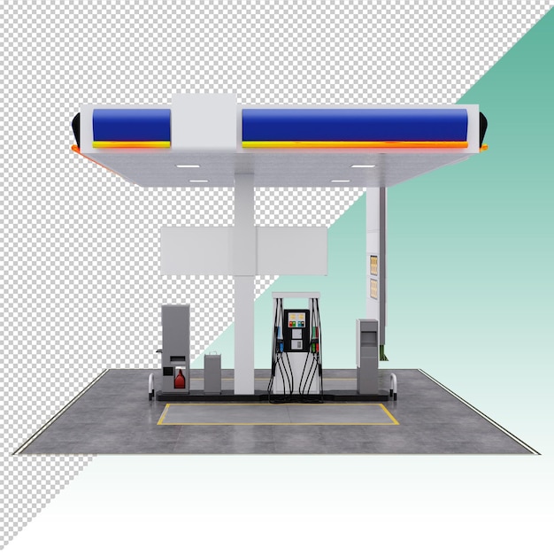 Estação de gasolina isolada