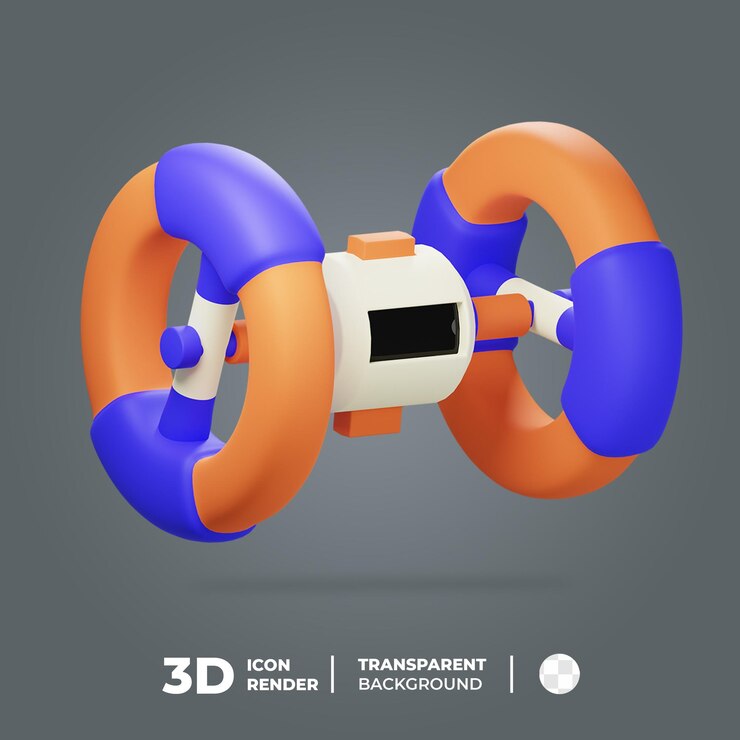 PSD estación espacial de icono 3d