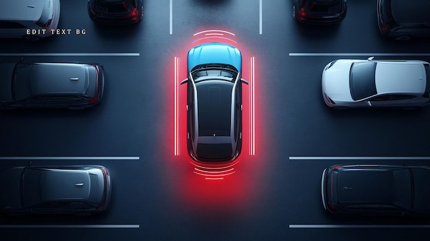 Estacionamiento autónomo de automóviles utilizando sensores en un estacionamiento abarrotado