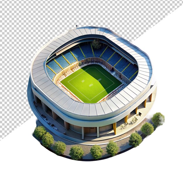 PSD estadio en 3d sobre un fondo transparente