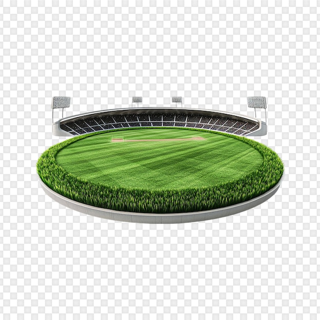 Estádio de críquete em 3D isolado em fundo transparente