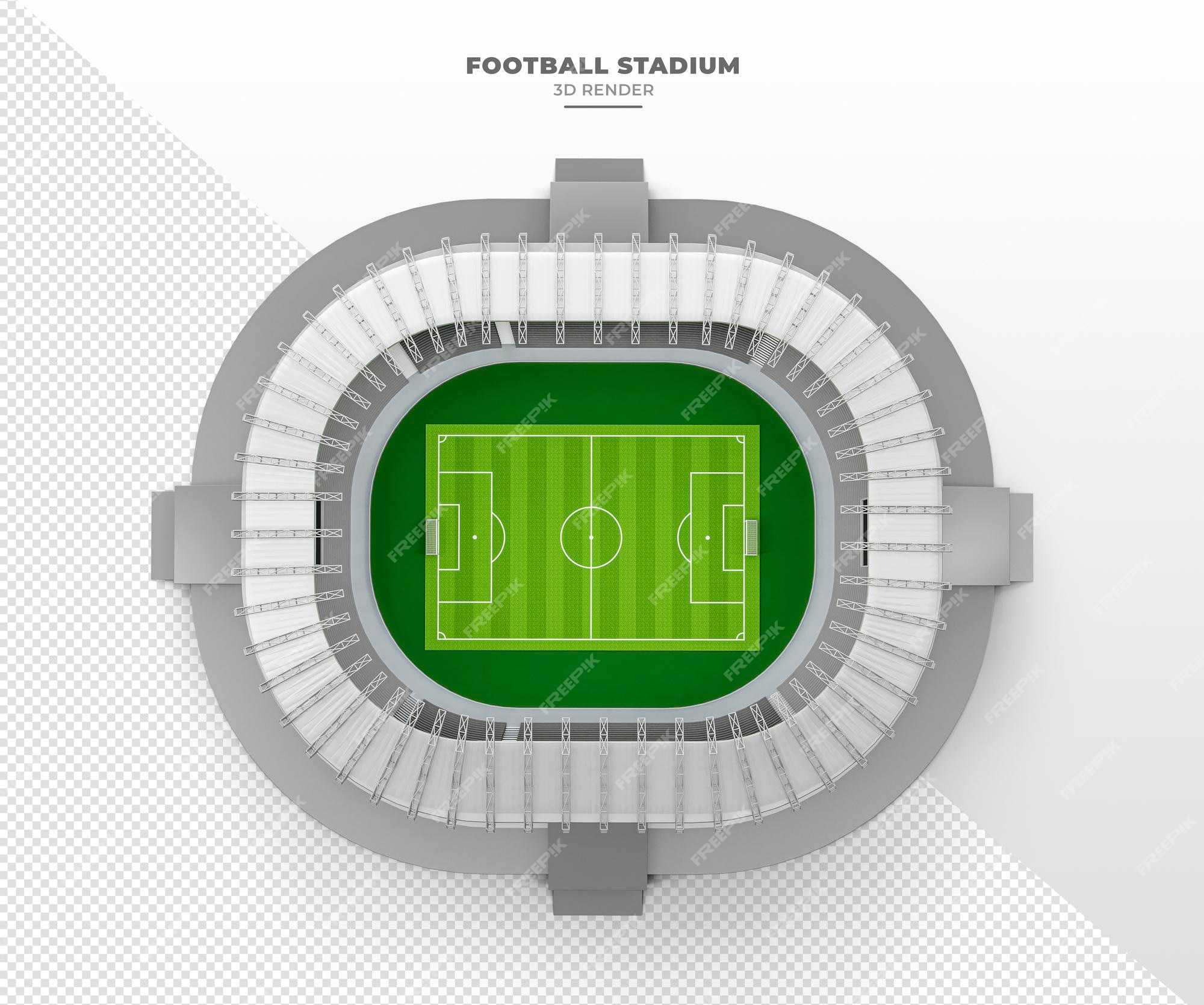 Jogo de futebol com desenho realista em um estádio · Creative Fabrica