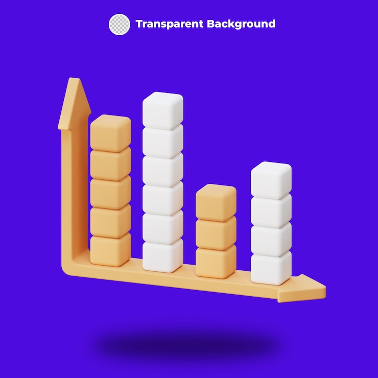 PSD estadísticas del cubo de renderizado 3d