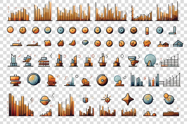 PSD estadísticas de finanzas infográficas dibujos dibujados a mano elementos gráficos conceptuales flechas