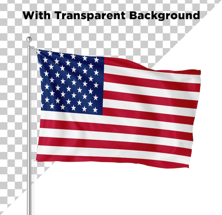 PSD estados unidos da américa eua bandeira do país png psg isolado em fundo transparente