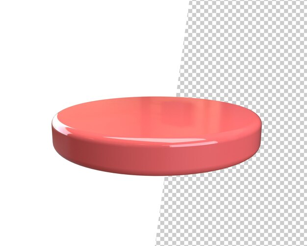 PSD estágio 3d do pódio do produto rosa