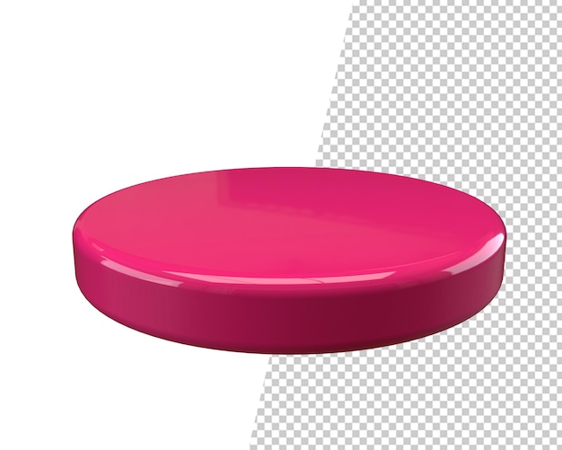 estágio de produto 3d do pódio rosa