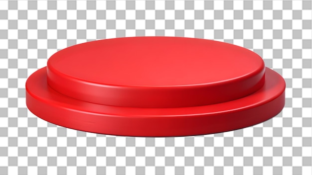Estágio de produto vermelho poduim renderização 3d