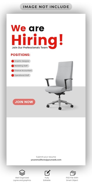 Estamos a contratar um modelo de design de postagem para redes sociais.