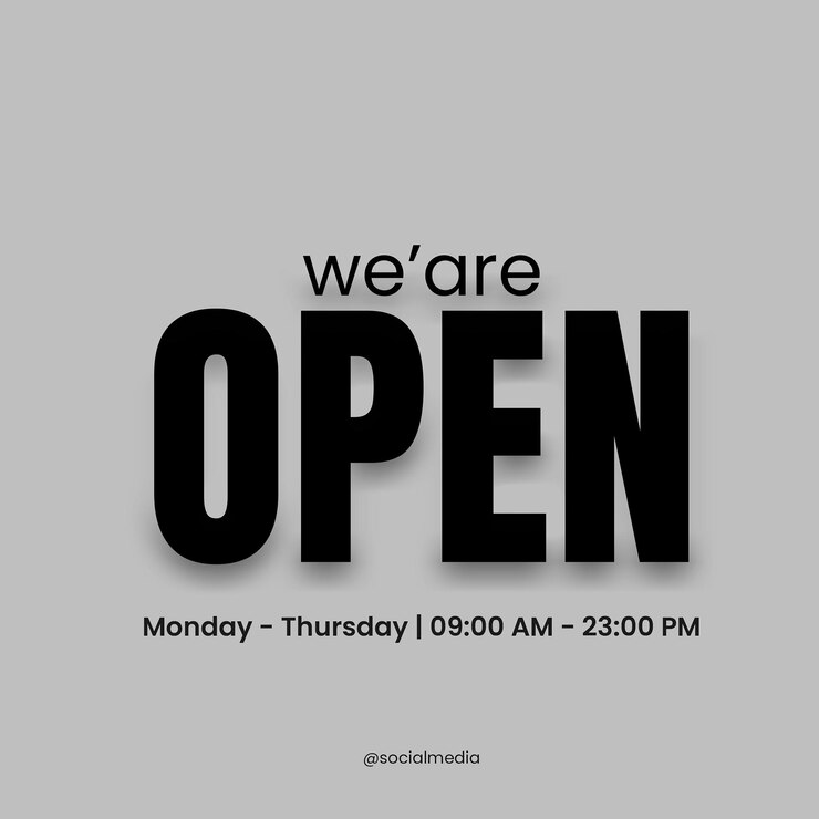 PSD estamos abiertos plantilla de publicación de instagram diseño de psd diseño abierto tienda tienda redes sociales plaza