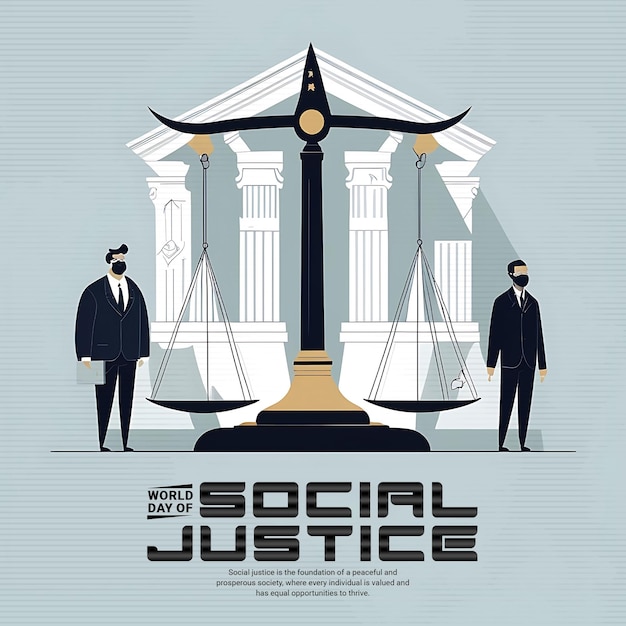 PSD estampa de banner para el día mundial de la justicia social en las redes sociales