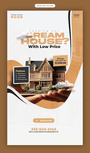 Estampa de historias de instagram y facebook para propiedades inmobiliarias