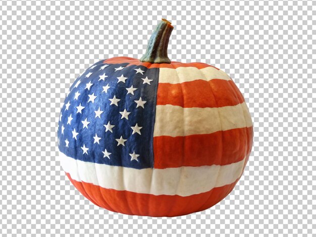 PSD estampado de calabaza con bandera estadounidense