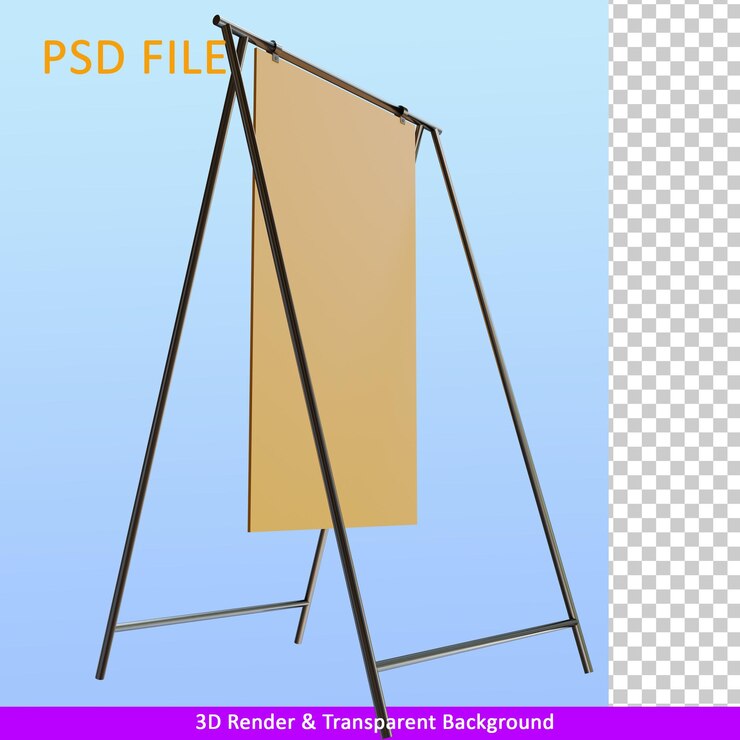 PSD estándar de publicidad al aire libre de renderizado en 3d