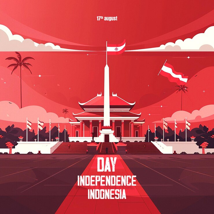 PSD estandarte del día de la independencia de indonesia