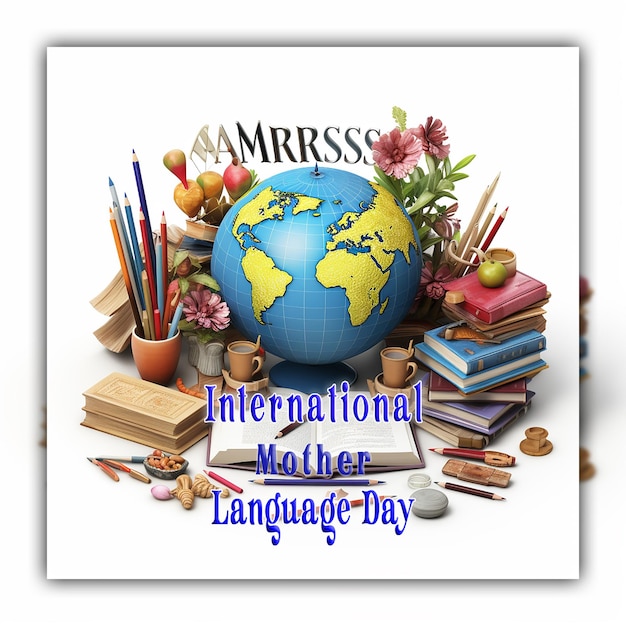 PSD estandarte del día internacional de la lengua materna
