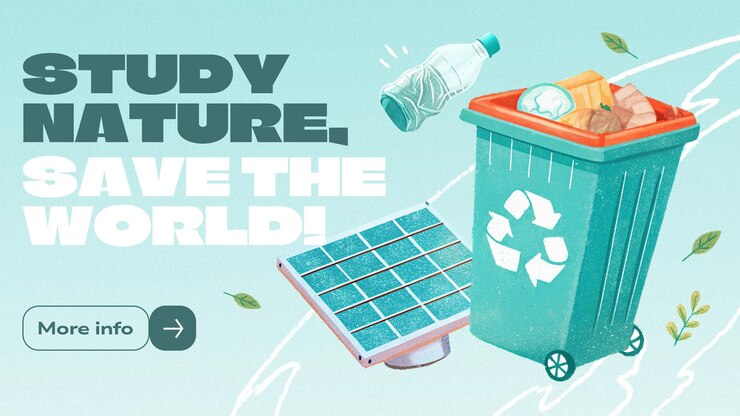 Estandarte horizontal de rescate de la naturaleza dibujado a mano
