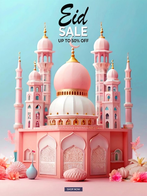 PSD el estandarte de la venta de eid mubarak