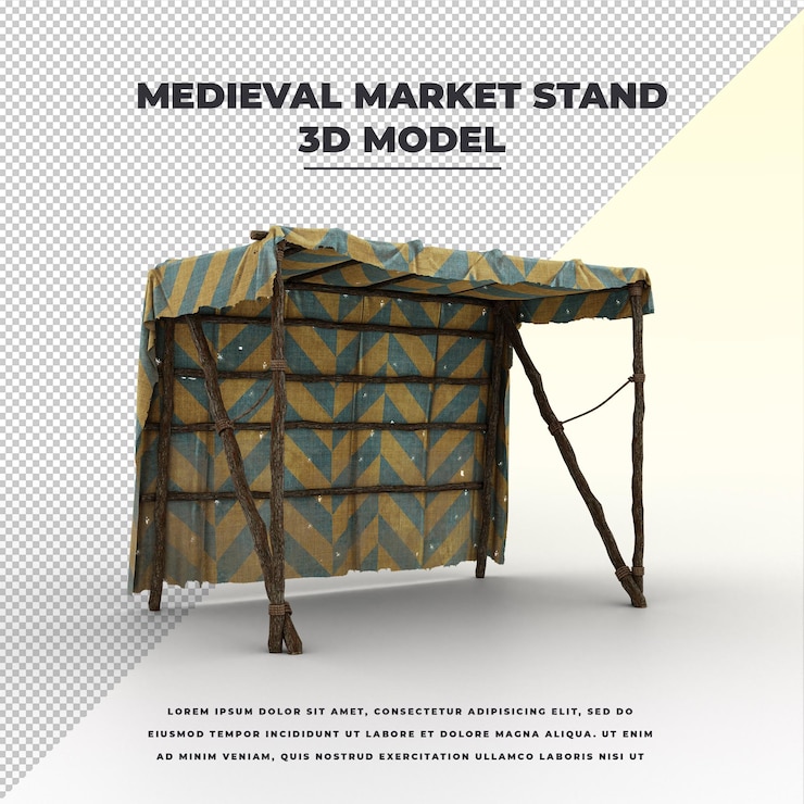 PSD estande de mercado medieval
