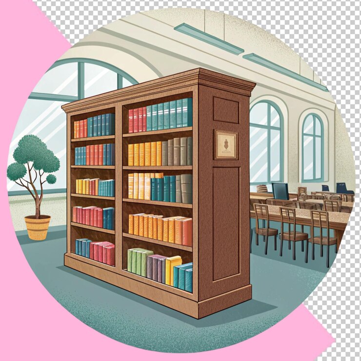 PSD estantería de la biblioteca