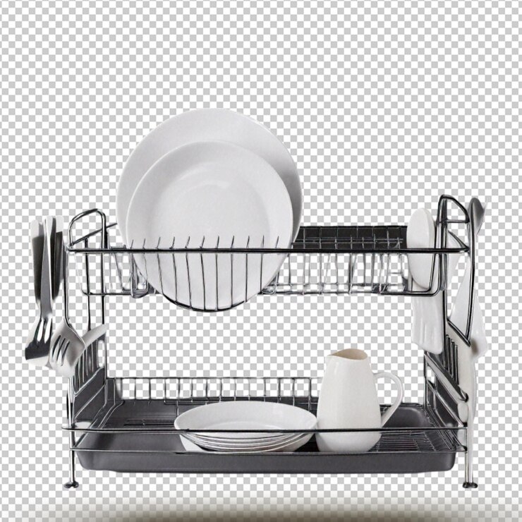 PSD estanterías de cocina aisladas sobre un fondo transparente